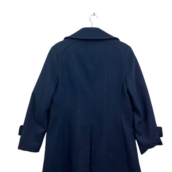 Preston & York Womens Wool Blend Coat Double Breasted Pockets Navy Size 10‎ - Picture 5 of 5